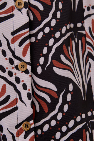 Vestido Estampado Dusk 16VE0101 Est Negro