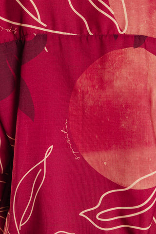 camisa estampada tahiti 19CM0018 vinotinto