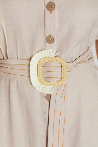 maxi vestido mykonos 34VE0046 taupe