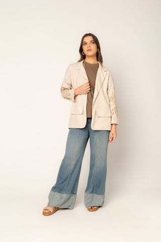 Blazer Embellished Zenit 17BZ0019 Marfil