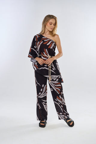 Blusa Asimetrica Nacar 16BL0076 Est Negro