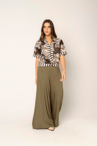 Blusa Estampada Hamsa 19BL0074 Estampado Verde