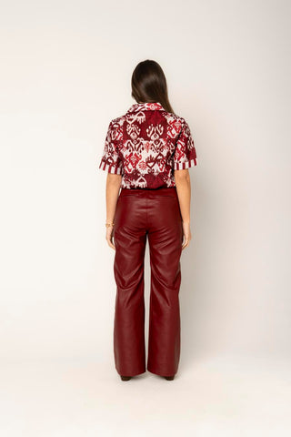 Blusa Estampada Hamsa 19BL0074 Estampado Vinotinto