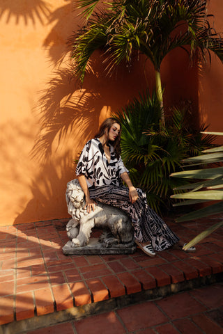 Blusa Estampada Veil 19BL0079 Est Negro