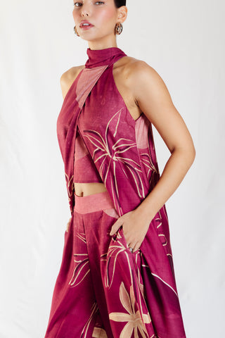 blusa larga latania 34BL0036 vinotinto