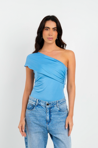 Body Drapeado Caliope 17BD0004 Azul