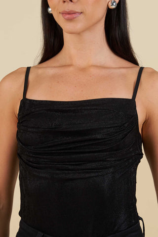 Bodystuit Drapeado Shimmer 34BD0001 Negro