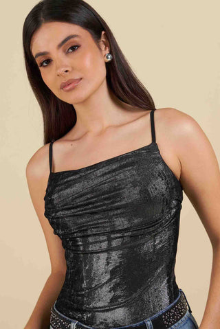 Bodystuit Drapeado Shimmer 34BD0001 Plata