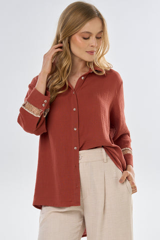 camisa clasica ipanema 91CM0042 terracota