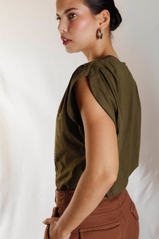 camiseta bordada kentia 39CT0045 verde