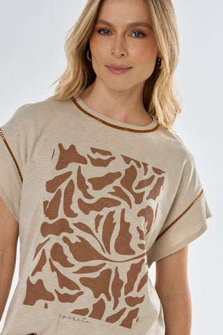 camiseta zamia 39CT0047 taupe