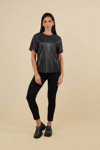 Camiseta Con Textura Twinkle 19CT0010 Negro