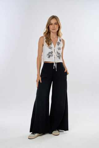 Chaleco Con Bordado Nysa 17CL0001 Blanco