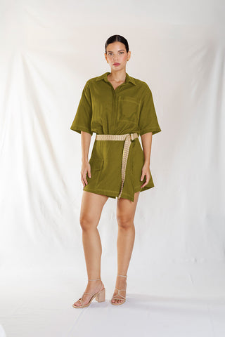 enterizo asimetrico tulum 91EN0021 verde