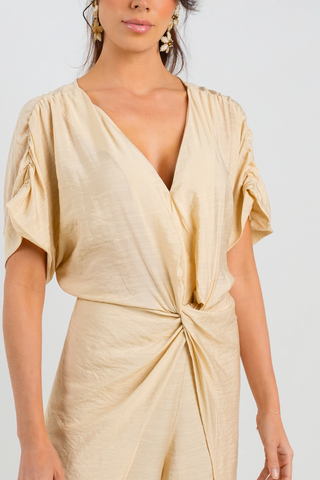 Enterizo Drapeado Dafne 91EN0020 Amarillo