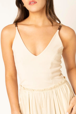 Enterizo Mixed Texturas Mantra 19EN0010 Marfil