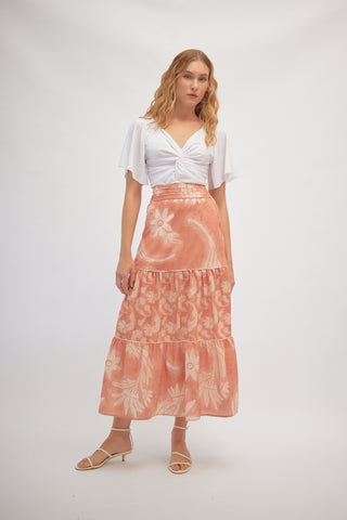 Falda Larga Estampada Sublime