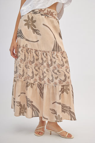 Falda Larga Estampada Sublime