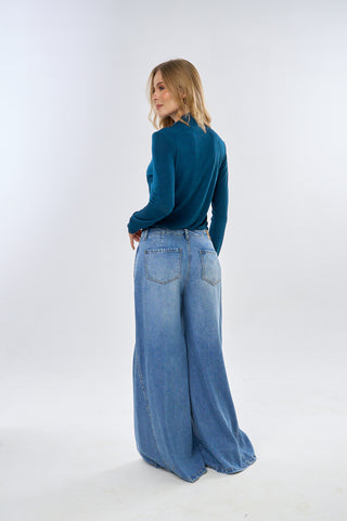 Jeans Flared Dimness 22JE0052 Azul Medio