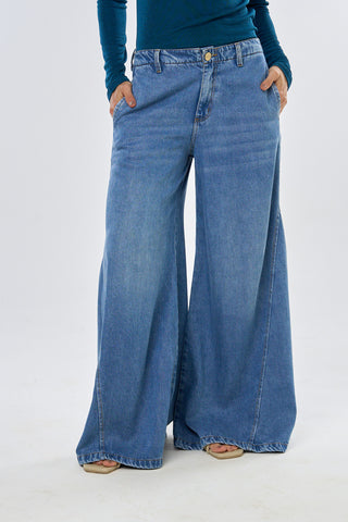 Jeans Flared Dimness 22JE0052 Azul Medio