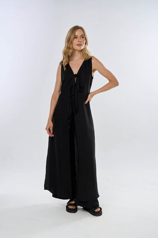 kimono lace up isla 39KM0001 negro