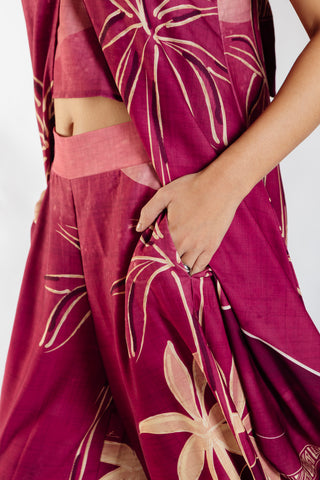 pantalon estampado sabal 34PN0043 vinotinto