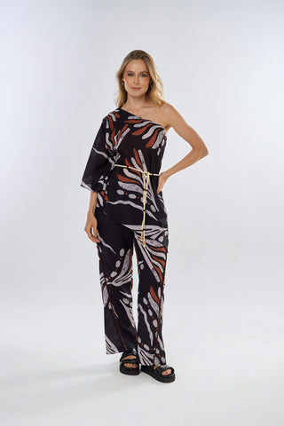 Pantalon Estampado Sirena 16PN0029 Est Negro