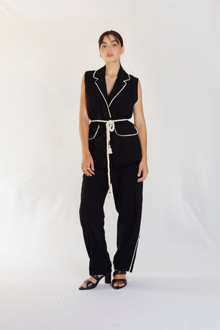 Pantalon Recto Positano 34PN0036 Negro