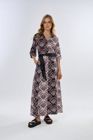 Vestido Estampado Dusk 16VE0101 Est Negro