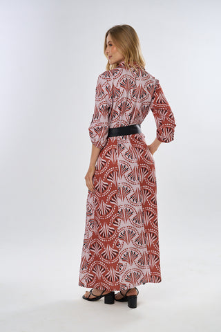 Vestido Estampado Dusk 16VE0101 Est Terracota