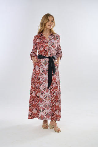 Vestido Estampado Dusk 16VE0101 Est Terracota