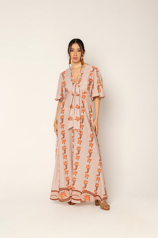 Vestido Estampado Peregrina 19VE0079 Marfil