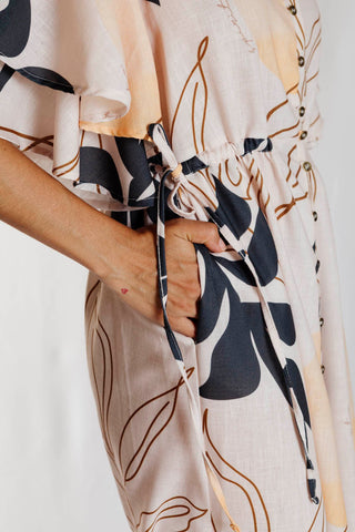 vestido estampado zanzibar 91VE0071 marfil