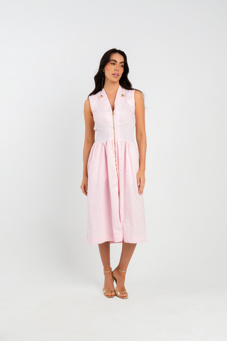 Vestido Fruncido Hera 19VE0071 Rosado