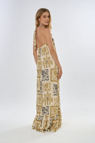 vestido halter borinque 16VE0102 verde