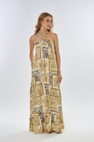 vestido halter borinque 16VE0102 verde