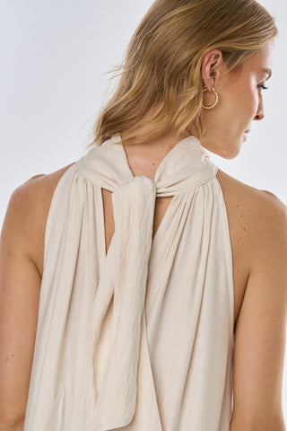 Vestido Halter Kalon 34VE0047 Marfil