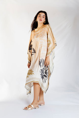 vestido kaftan cocotero 91VE0069 amarillo