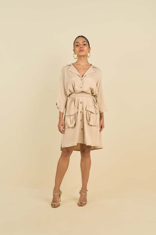 Vestido Cargo Journey 16VE0097 Beige