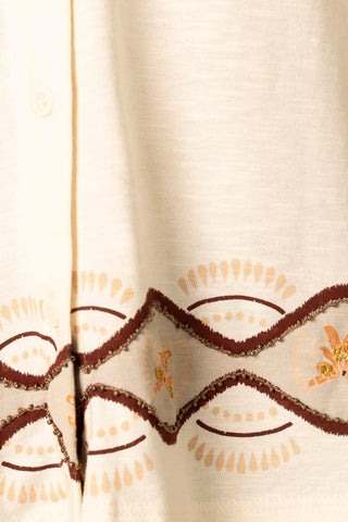 Camisa Embellished Nadir 16CM0041 Marfil