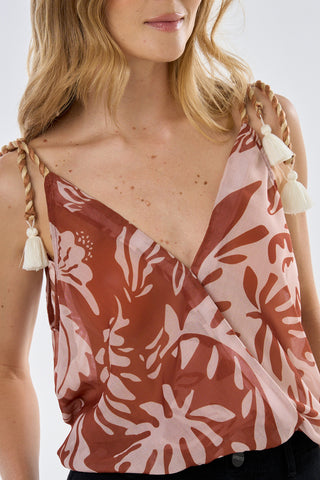 Blusa Embellished Nyx 16BL0078 Est Terracota