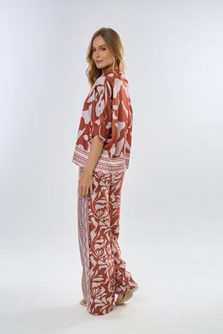 Blusa Estampada Veil 19BL0079 Est Terracota