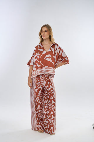 Blusa Estampada Veil 19BL0079 Est Terracota