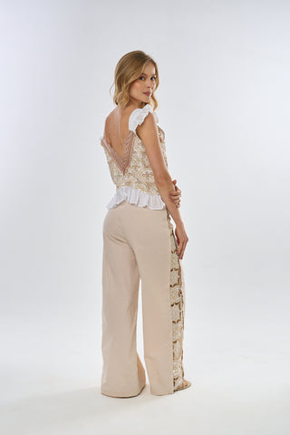 blusa ojalillo aruba 19BL0083 arena