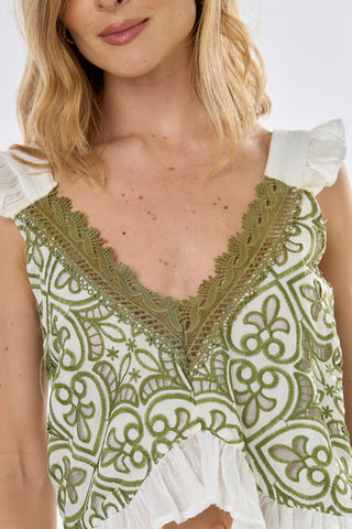 blusa ojalillo aruba 19BL0083 verde