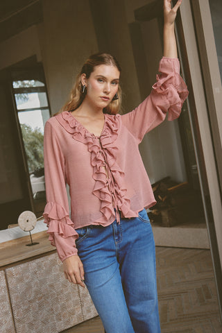 Blusa con Volantes Zéphira