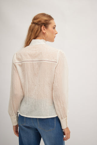 Blusa Manga Larga con Lazo Elora