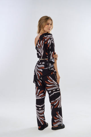 Pantalon Estampado Sirena 16PN0029 Est Negro