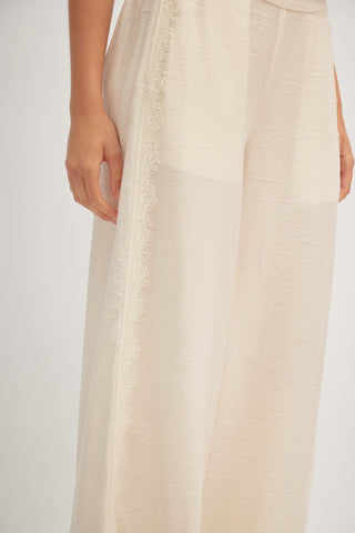 Pantalón Palazzo con Aplique Mirage