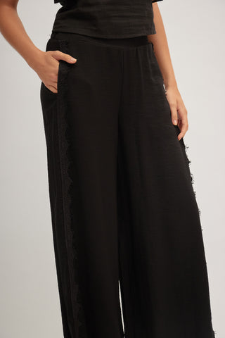 Pantalón Palazzo con Aplique Mirage
